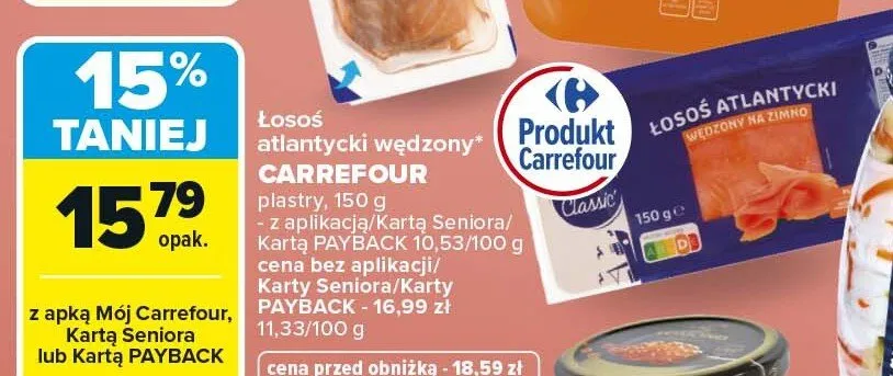 Łosoś atlantycki dzwonko Superfish promocja w Carrefour Market