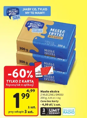 Masło ekstra promocja w Intermarche