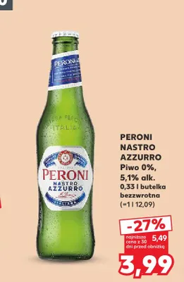 Piwo 5,1% alk. Peroni Nastro Azzurro promocja w Kaufland