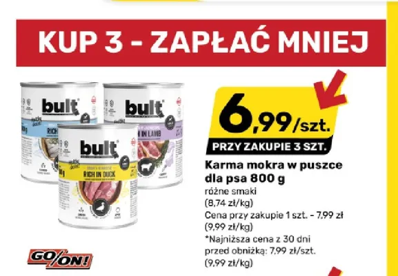 Karma mokra dla psa Bult z kaczką promocja w Bricomarche