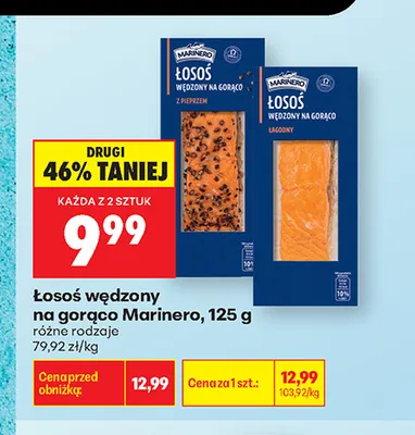 Łosoś wędzony na gorąco z pieprzem Marinero promocja w Biedronka