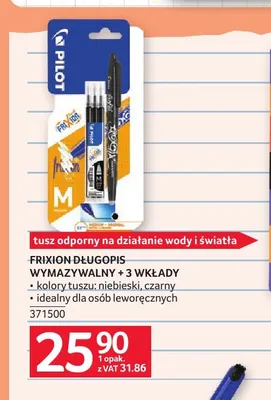 Długopis wymazywalny Pilot FriXion + 3 wkłady promocja w Selgros