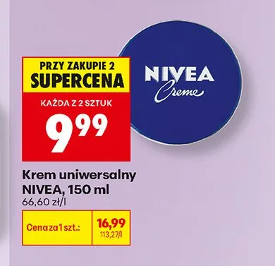 Krem uniwersalny Nivea promocja w Biedronka