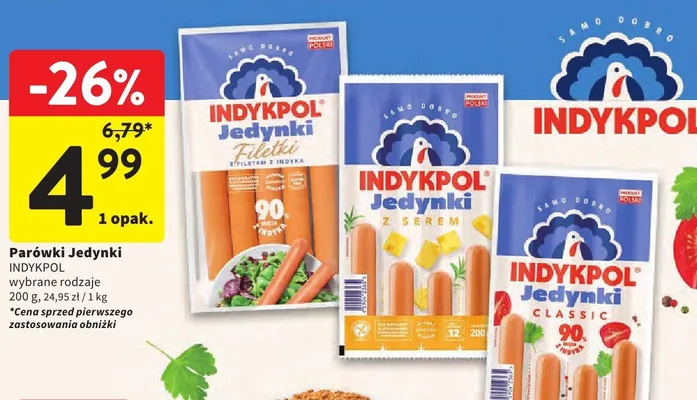 Parówki Jedynki promocja w Intermarche