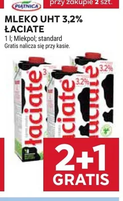 Mleko UHT 3,2% Łaciate promocja w Stokrotka