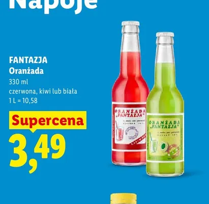 Oranżada czerwona Fantazja promocja w Lidl