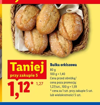 Bułka orkiszowa promocja w Lidl