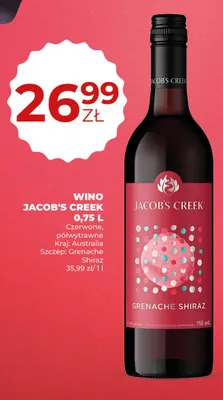 Wino Jacob's Creek Grenache Shiraz promocja w Duży Ben