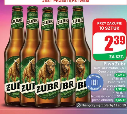 Piwo Żubr promocja w Dino
