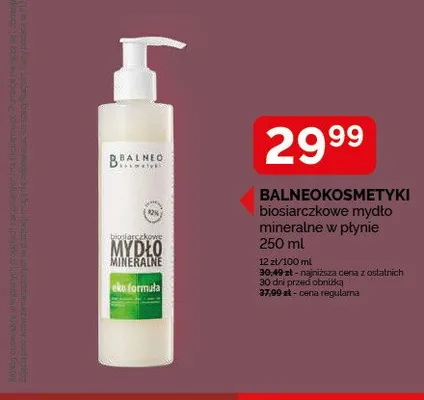 Biosiarczkowe mydło mineralne w płynie Balneokosmetyki promocja w Ziko Dermo