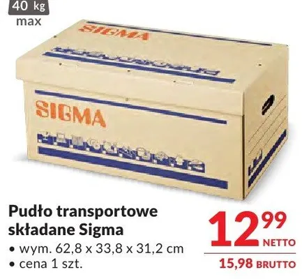 Pudło transportowe składane Sigma promocja w Makro