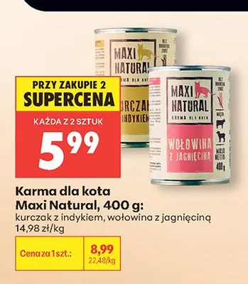 Karma dla kota Maxi Natural promocja w Biedronka