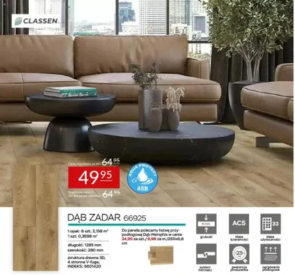 Panele laminowane Dąb Zadar 66925 promocja w Abra Meble