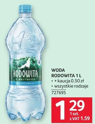 Woda Rodowita 1L promocja w Selgros