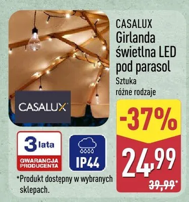 Girlanda świetlna LED pod parasol Casalux promocja w Aldi