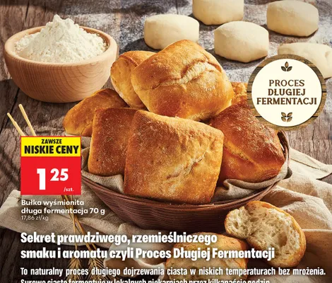 Bułka wyśmienita długa fermentacja Piekarnia Biedronki promocja w Biedronka