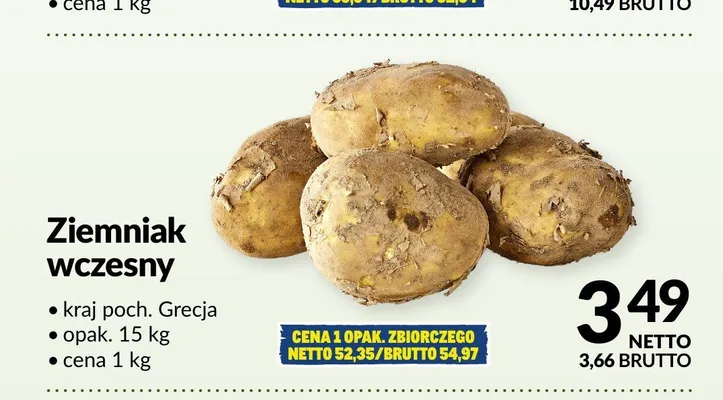 Ziemniak wczesny Grecja promocja w Makro