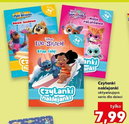 Książka Czytanki naklejanki Super Koty Kaufland promocja w Kaufland