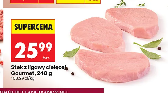 Stek z ligawy cielęcej Gourmet promocja w Biedronka