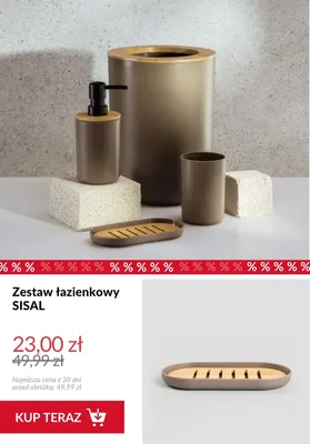 Zestaw łazienkowy Sisal promocja w Homla