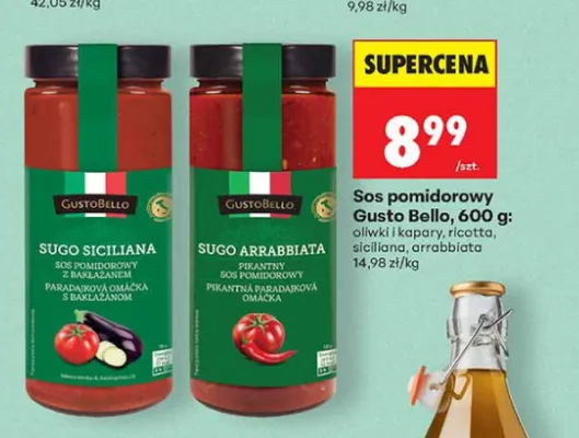 Sos pomidorowy ricotta Gusto Bello promocja w Biedronka