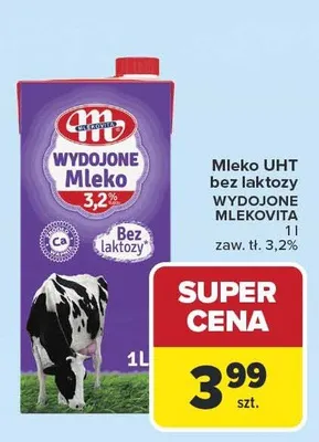 Mleko UHT bez laktozy wydojone promocja w Carrefour Market