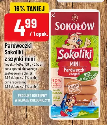 Paróweczki Sokoliki z szynki mini Sokołów promocja w POLOmarket