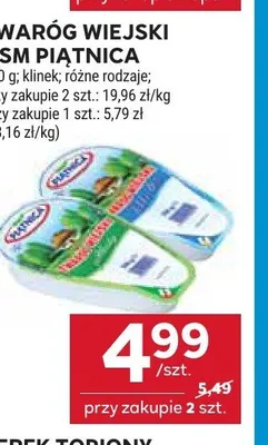 Twaróg wiejski OSM Piątnica klinek promocja w Stokrotka