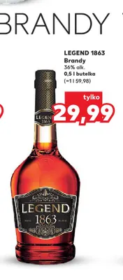 Brandy Legend 1863 36% promocja w Kaufland