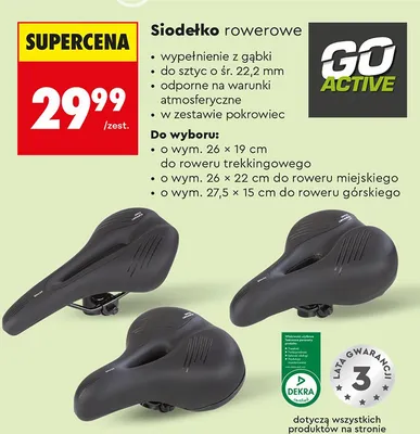 Siodełko rowerowe promocja w Biedronka