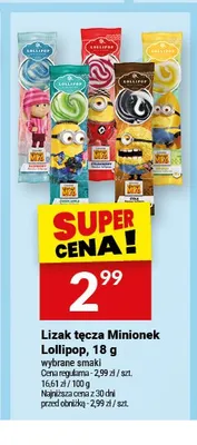 Lizak tęcza Minionek Lollipop promocja w Twój Market