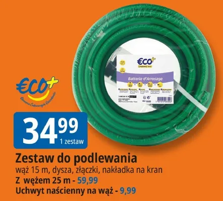 Zestaw do podlewania wąż 15m promocja w Leclerc
