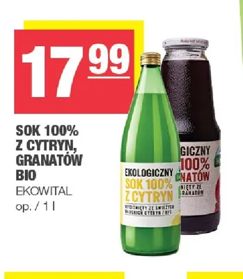 Sok z granatów Bio Ekowital 100% promocja w SPAR