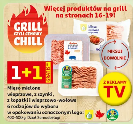 Mięso mielone z łopatki i wieprzowo-wołowe promocja w Auchan