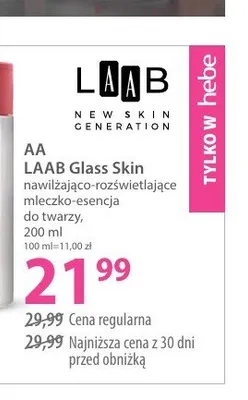 Mleczko-esencja do twarzy AA LAAB Glass Skin promocja w Hebe