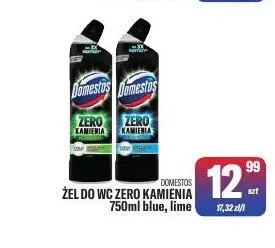 Żel do WC Domestos Zero Kamienia blue promocja w Tomi Markt