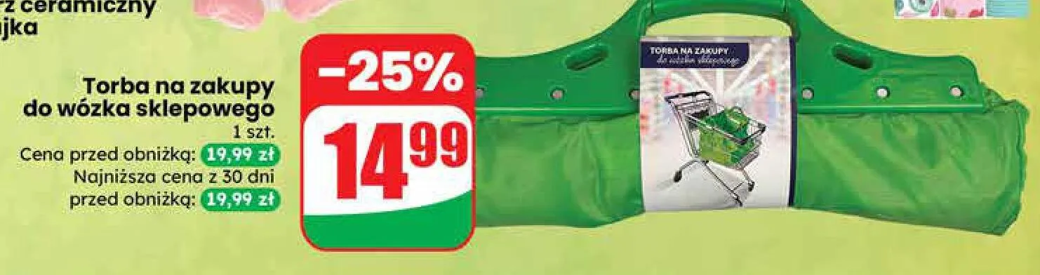 Torba na zakupy do wózka sklepowego promocja w Dino