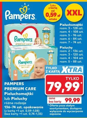 Pieluchomajtki Pampers Premium Care promocja w Kaufland