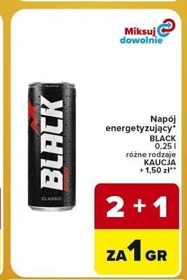 Napój energetyzujący Black Classic promocja w Carrefour Express