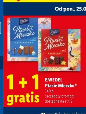 Ptasie Mleczko E.Wedel promocja w Lidl