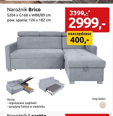 Narożnik Brico promocja w Black Red White