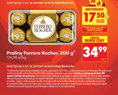 Praliny promocja w Biedronka