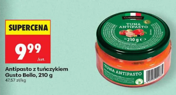 Antipasto z tuńczykiem Gusto Bello promocja w Biedronka