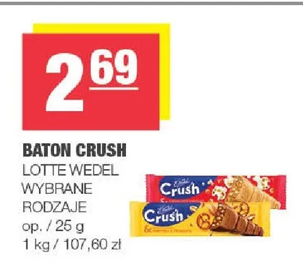 Baton Crush Lotte Wedel promocja w SPAR