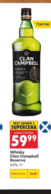 Whisky Clan Campbell Reserve promocja w Biedronka