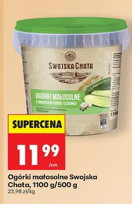 Ogórki małosolne z dodatkiem kopru i czosnku Swojska Chata promocja w Biedronka