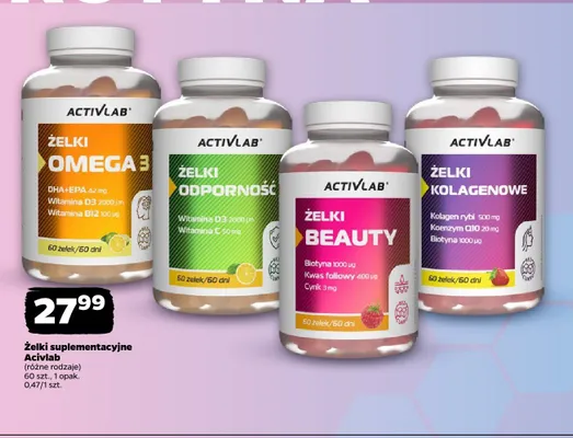 Żelki suplementacyjne Activlab Omega 3 promocja w Netto