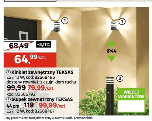 Słupek zewnętrzny Teksas promocja w Leroy Merlin