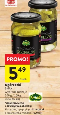 Ogóreczki konserwowe Smak promocja w Intermarche