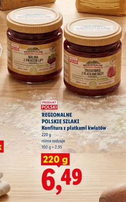 Konfitura malina z kwiatem lipy Regionalne Polskie Szlaki promocja w Lidl